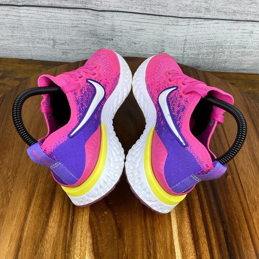 Nike Epic React Flyknit 2 Laser Fuchsia Pink Running Shoe CK0821-600 Women’s 6